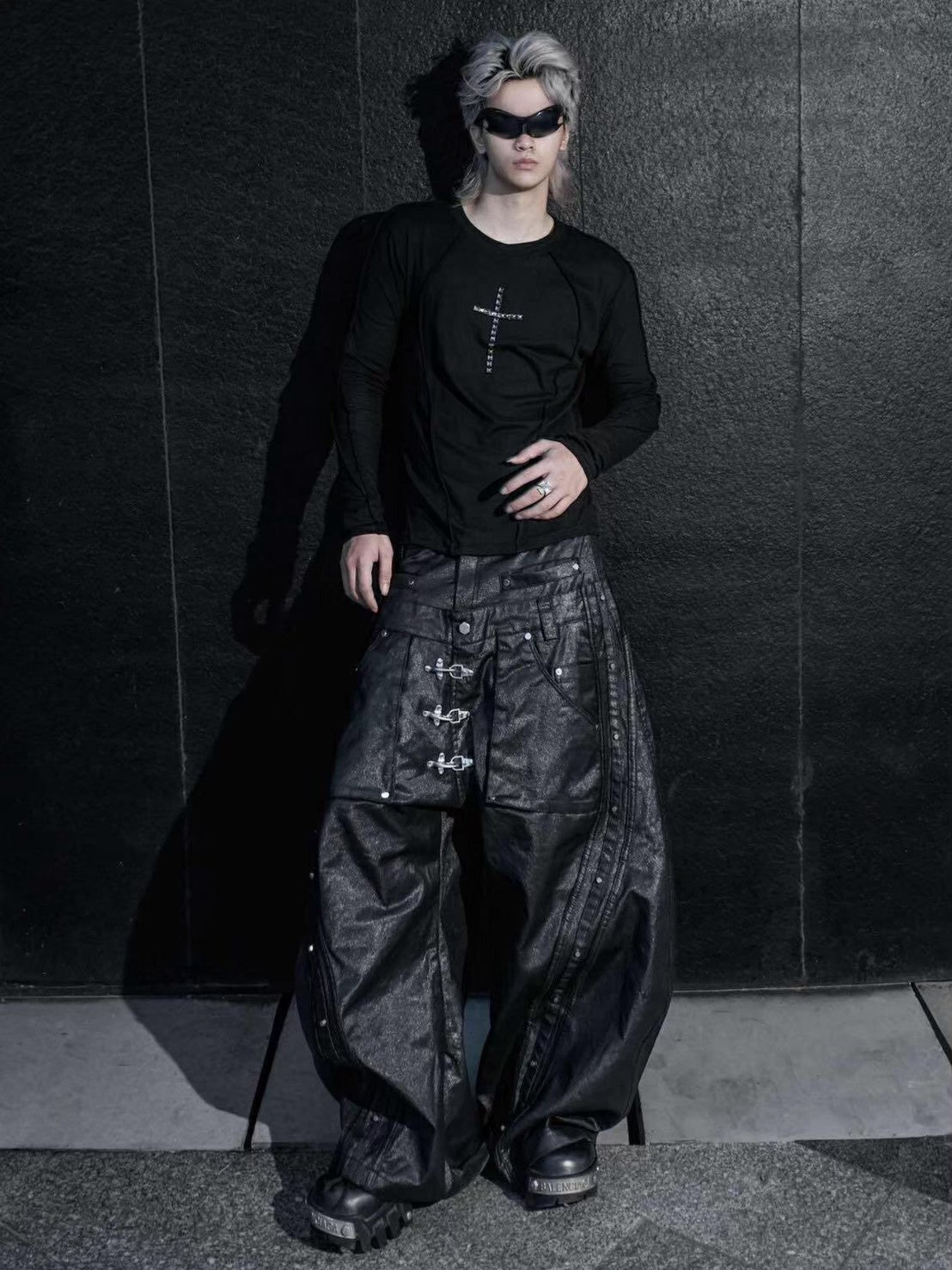 【RICH】Riveted Cross Slim Longsleeve