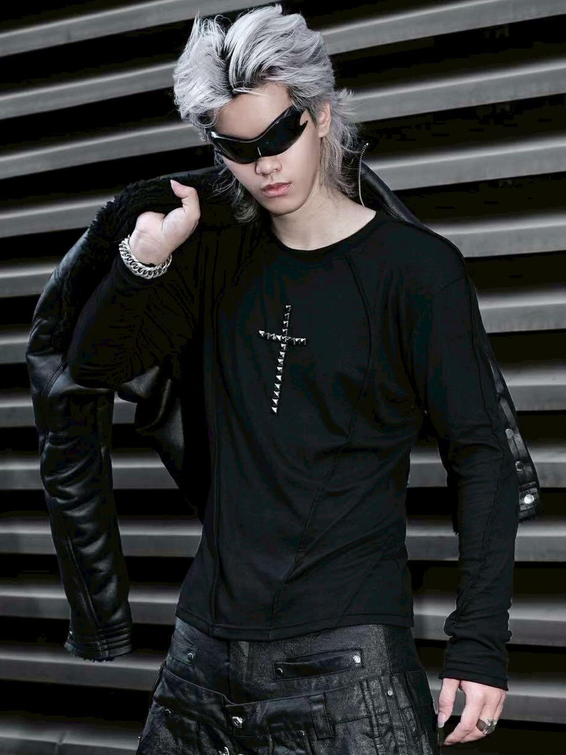 【RICH】Riveted Cross Slim Longsleeve
