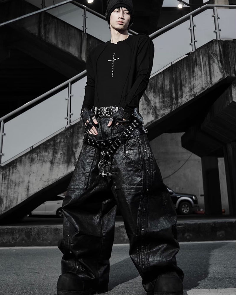 【RICH】Riveted Cross Slim Longsleeve