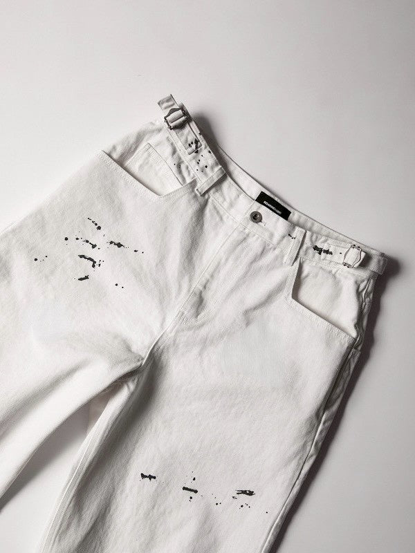 【roaringrad】Painting Denim Bermuda Pants