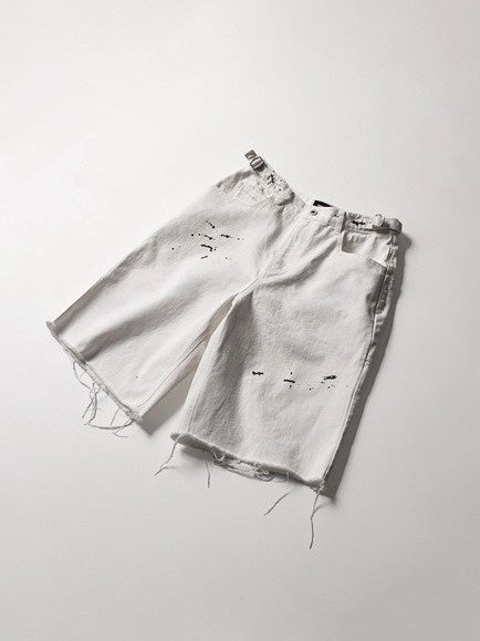 【roaringrad】Painting Denim Bermuda Pants