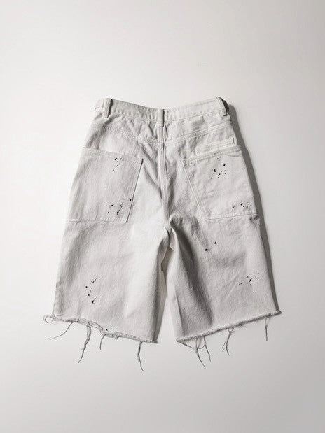 【roaringrad】Painting Denim Bermuda Pants