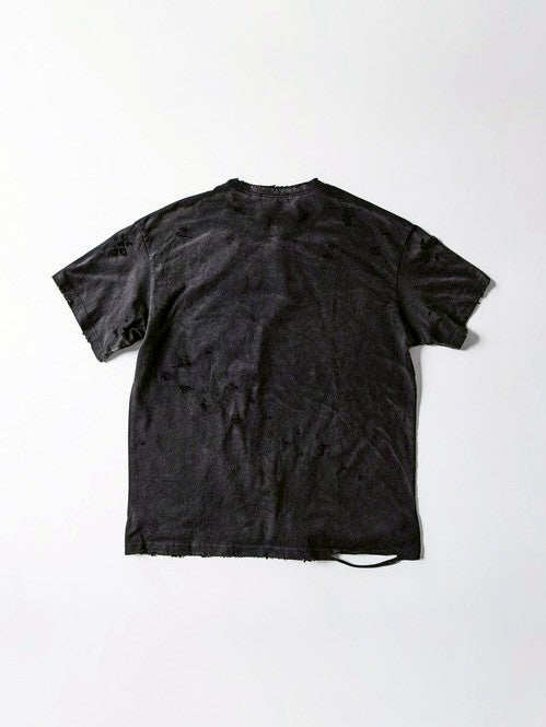【roaringrad】Washed Destroyed T-shirt