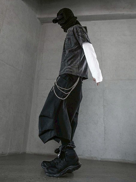 【roaringrad】Washed Destroyed T-shirt