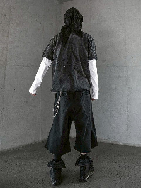 【roaringrad】Washed Destroyed T-shirt