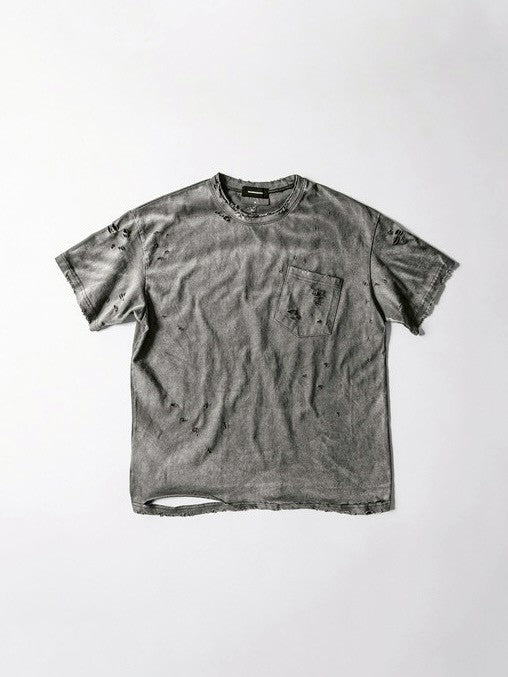 【roaringrad】Washed Destroyed T-shirt