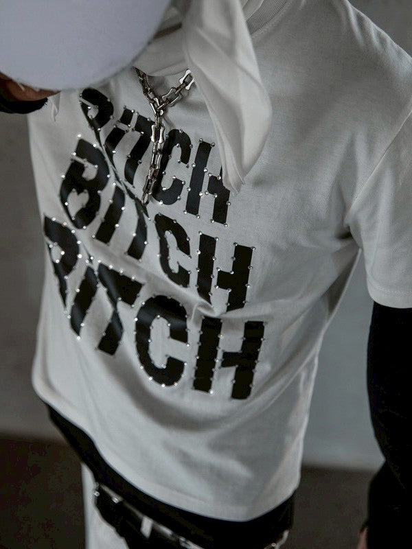 【roaringrad】Crystal Stud T-Shirt