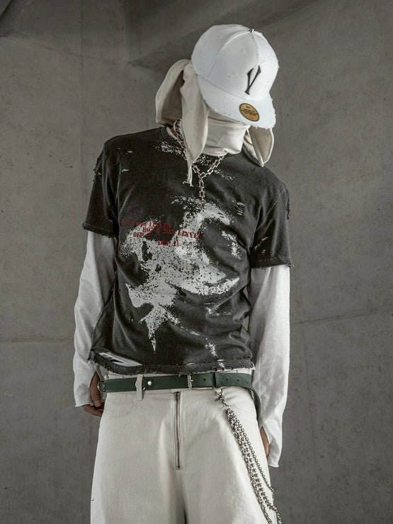 【roaringrad】Frayed Scatter T-shirt
