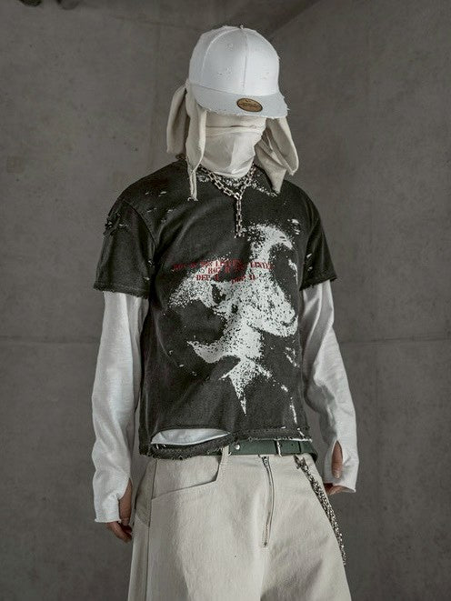 【roaringrad】Frayed Scatter T-shirt