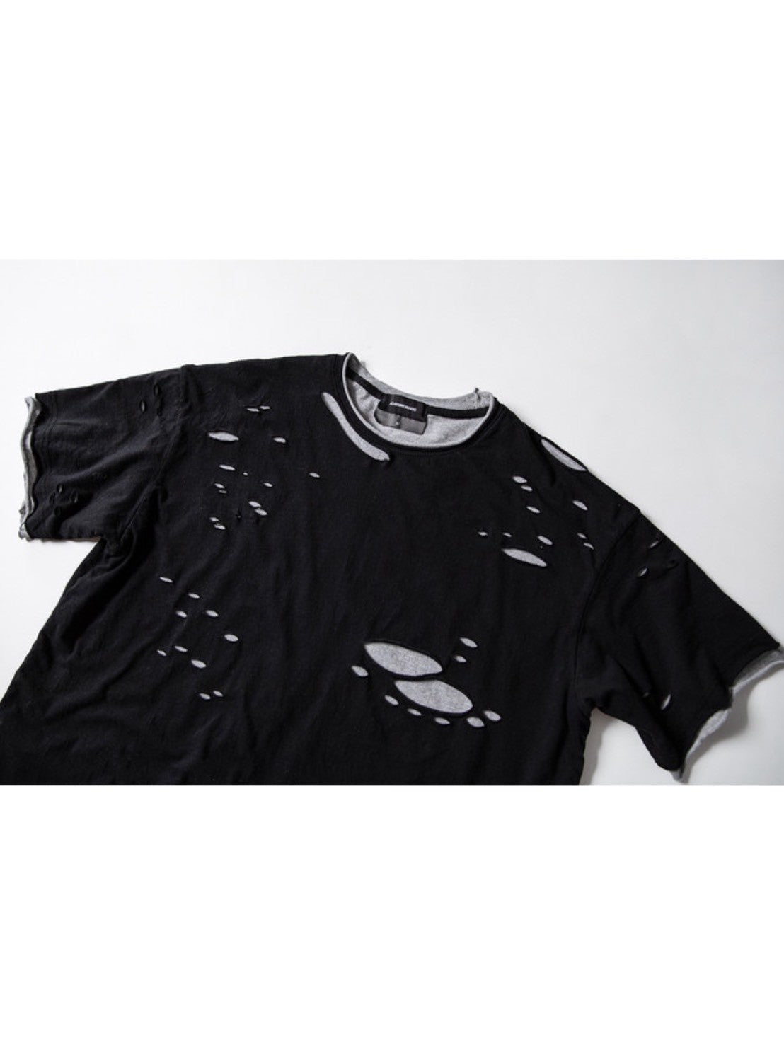 【roaringrad】Double Layered Damage T-Shirt
