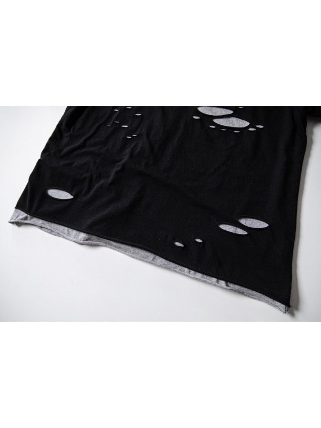 【roaringrad】Double Layered Damage T-Shirt