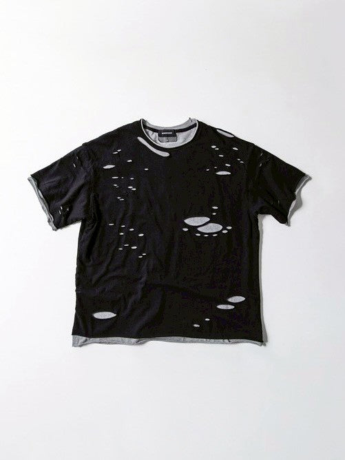 【roaringrad】Double Layered Damage T-Shirt