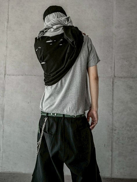 【roaringrad】Double Layered Damage T-Shirt