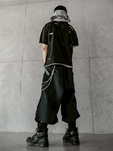 【roaringrad】Double Layered Damage T-Shirt