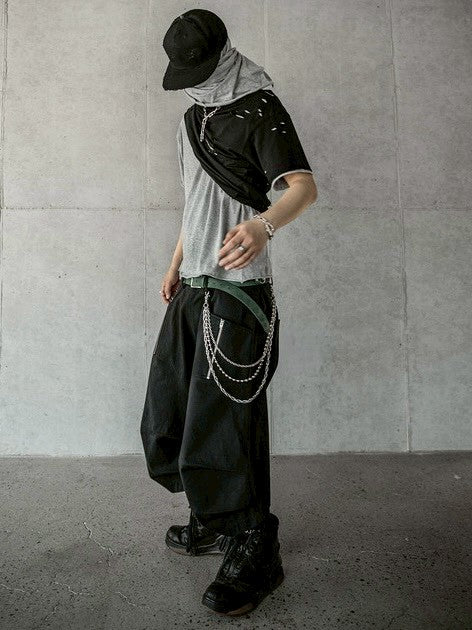 【roaringrad】Double Layered Damage T-Shirt