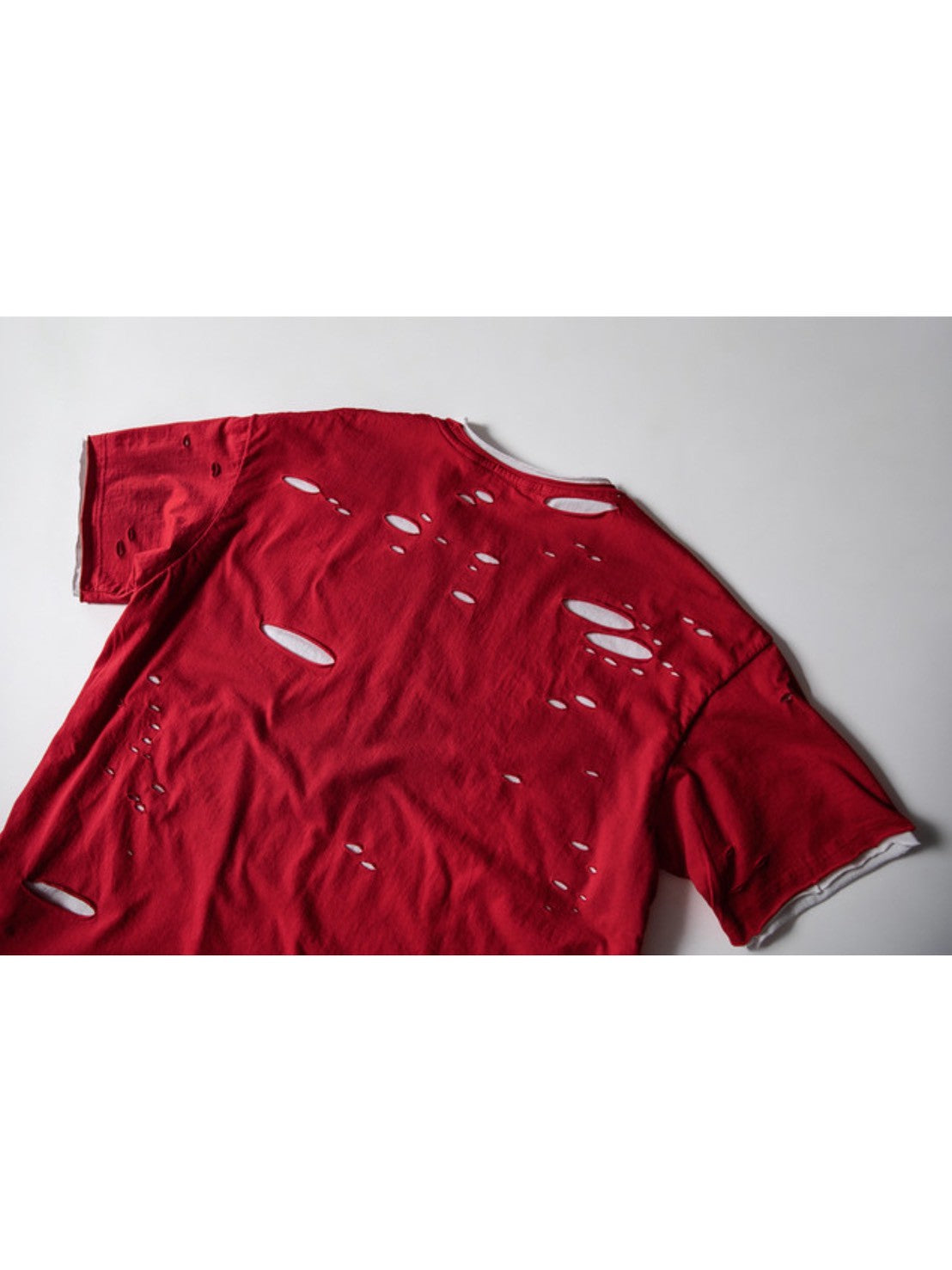 【roaringrad】Double Layered Damage T-Shirt