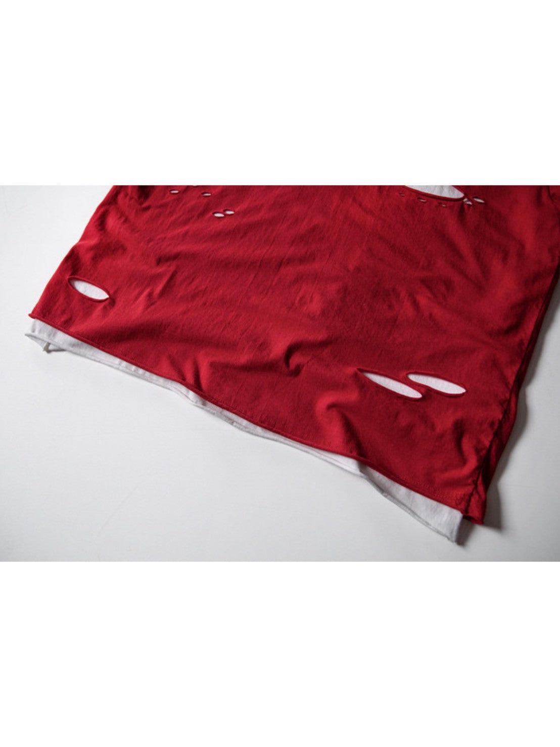 【roaringrad】Double Layered Damage T-Shirt