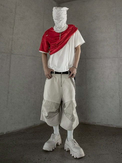 【roaringrad】Double Layered Damage T-Shirt