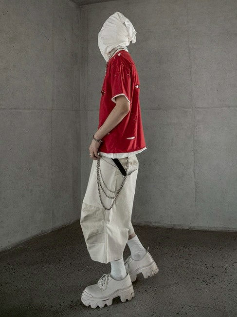 【roaringrad】Double Layered Damage T-Shirt