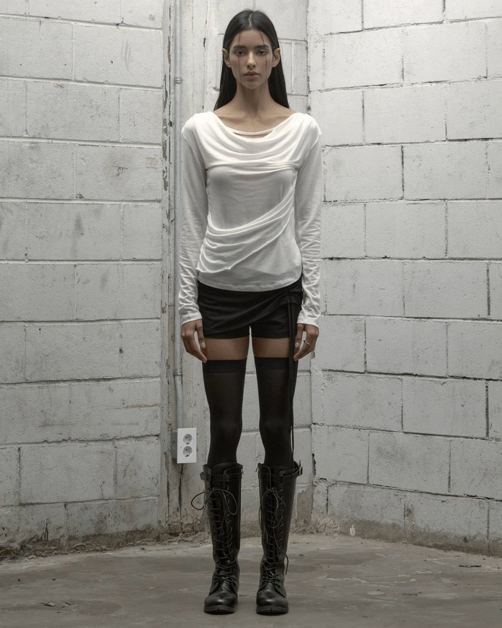 【ROCK CAKE】Pinched Cowl Top