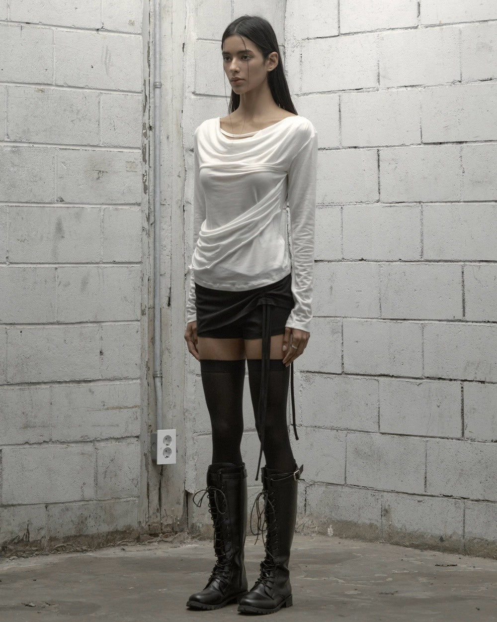 【ROCK CAKE】Pinched Cowl Top