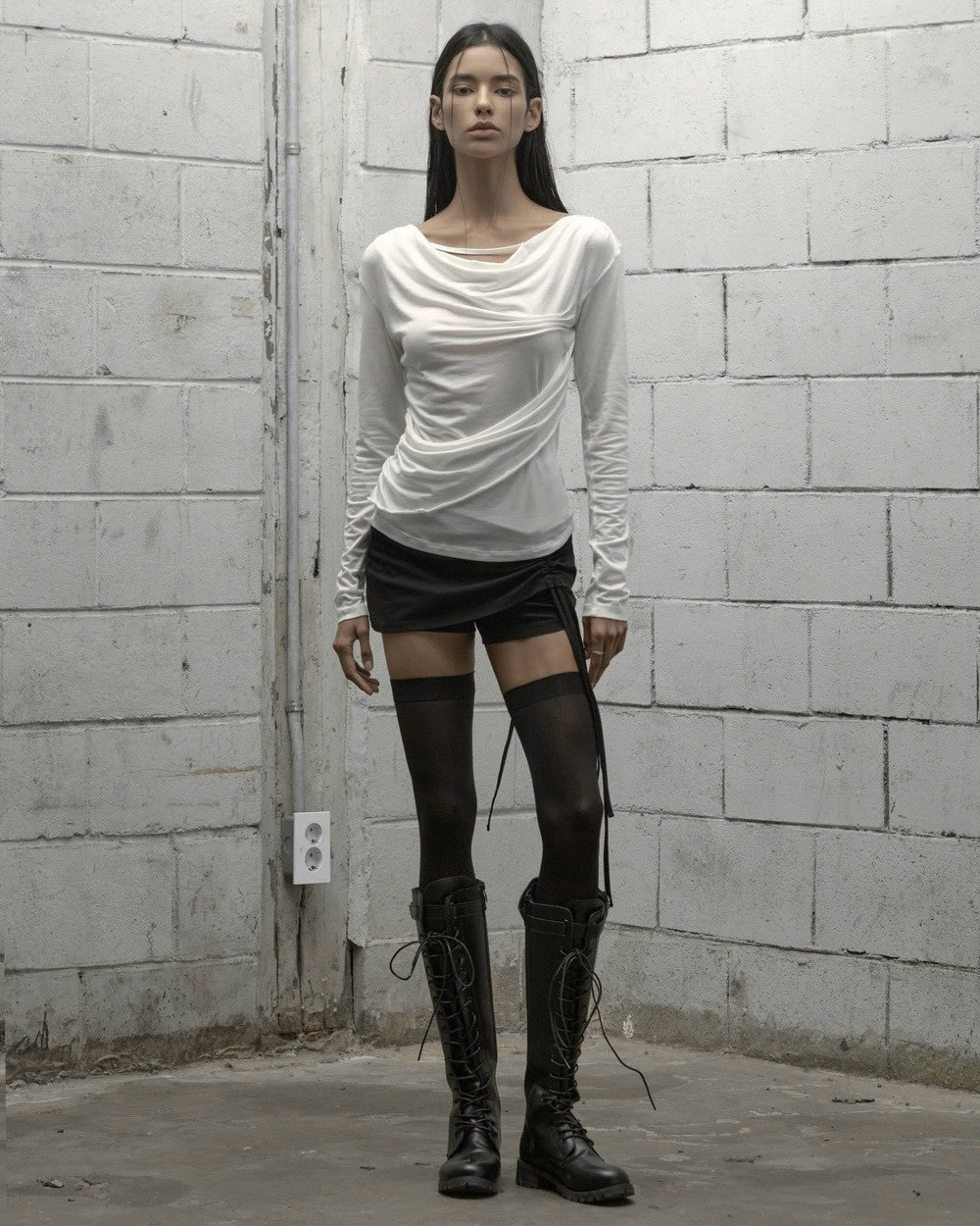 【ROCK CAKE】Pinched Cowl Top