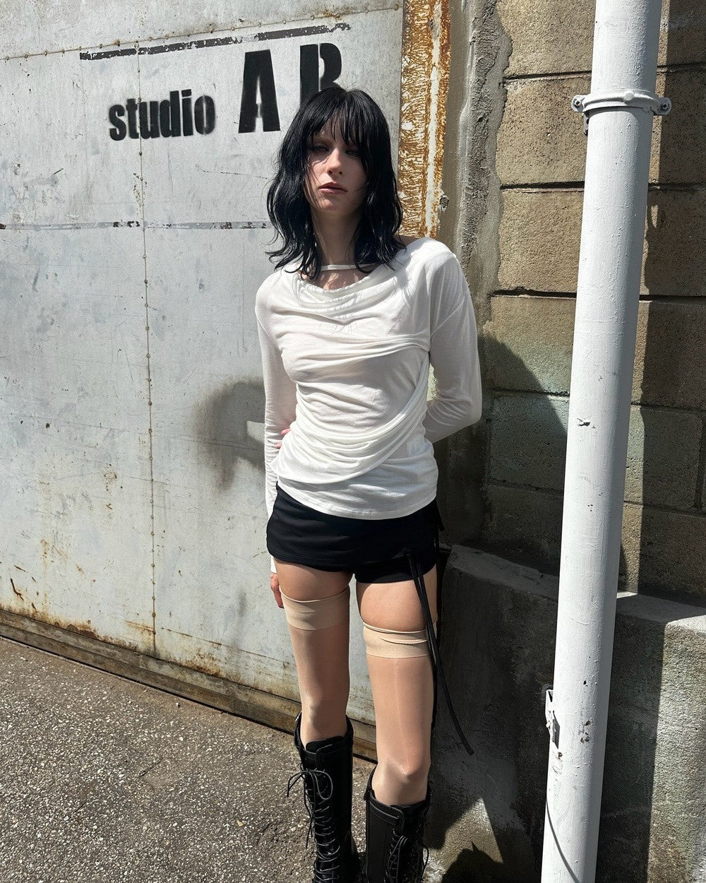 【ROCK CAKE】Pinched Cowl Top