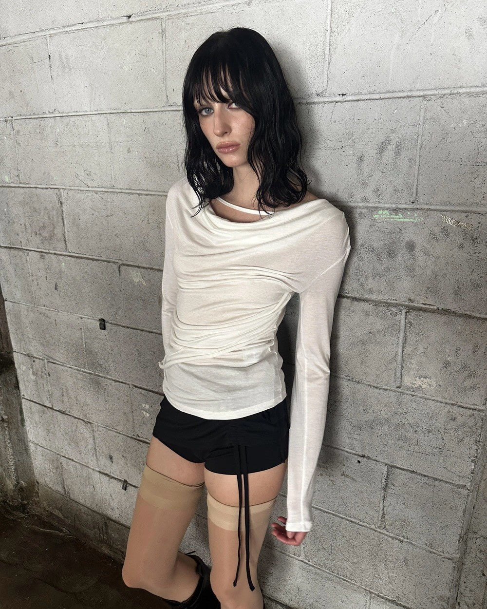 【ROCK CAKE】Pinched Cowl Top