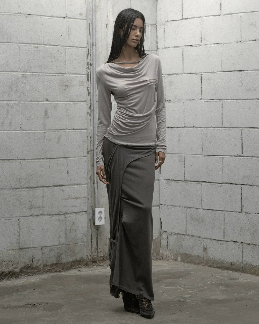 【ROCK CAKE】Pinched Cowl Top