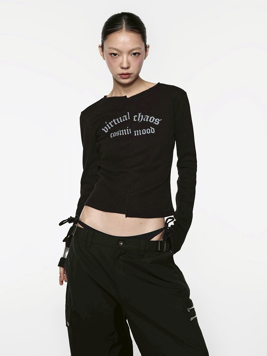 【ROCK CAKE】Incision Boat Neck Top