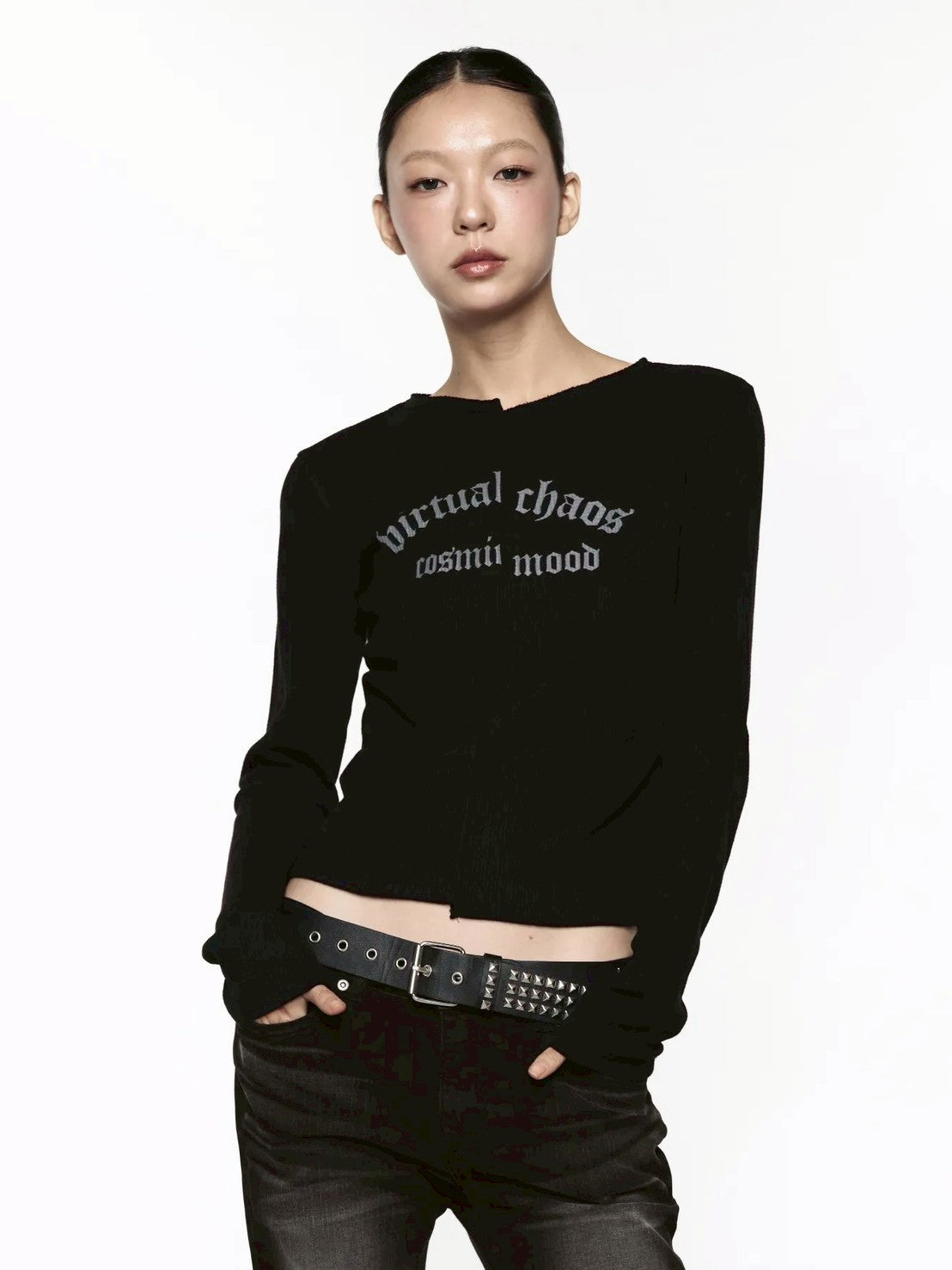 【ROCK CAKE】Incision Boat Neck Top