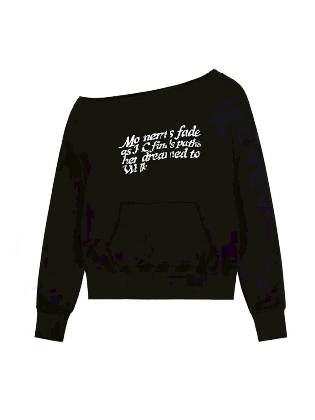 【ROCK CAKE】Washed Off Shoulder Sweatshirt