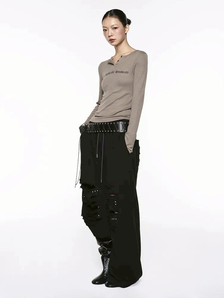【ROCK CAKE】Syndicate Henly Neck Top