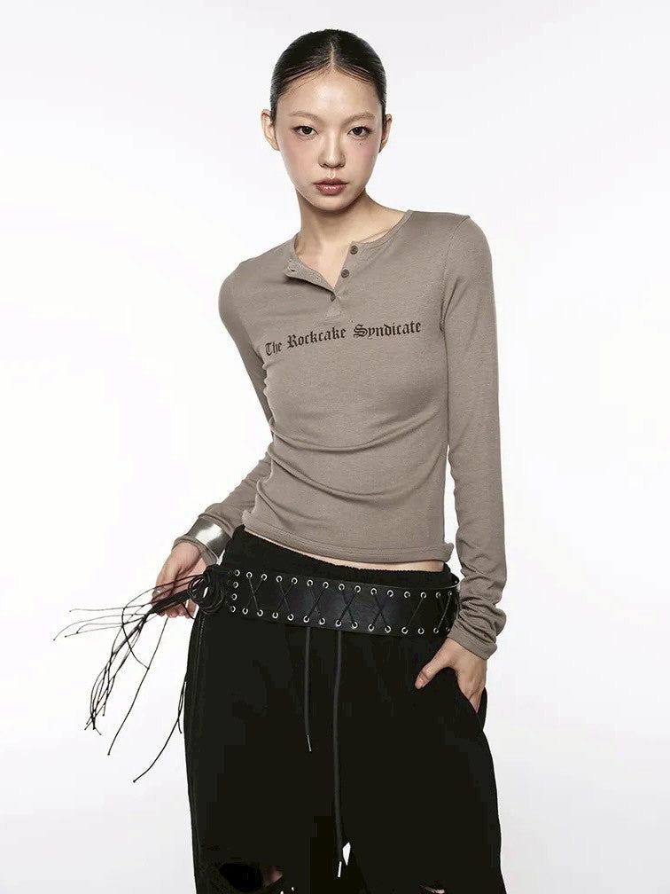 【ROCK CAKE】Syndicate Henly Neck Top