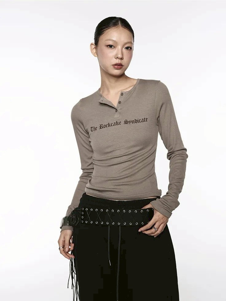 【ROCK CAKE】Syndicate Henly Neck Top