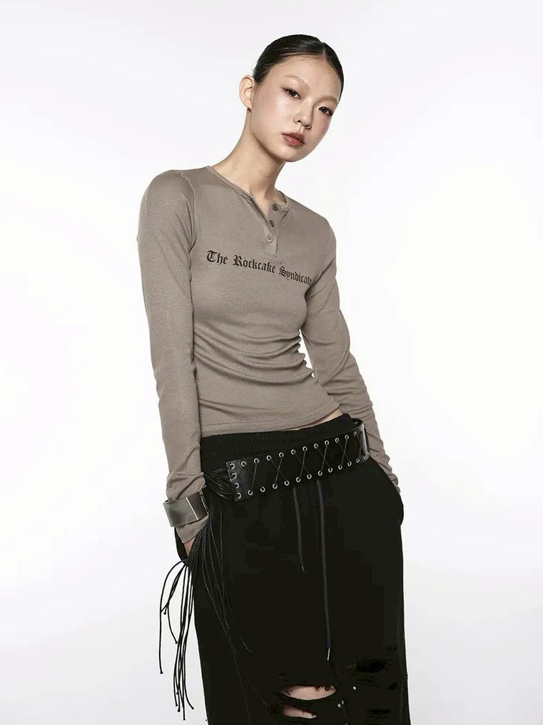 【ROCK CAKE】Syndicate Henly Neck Top