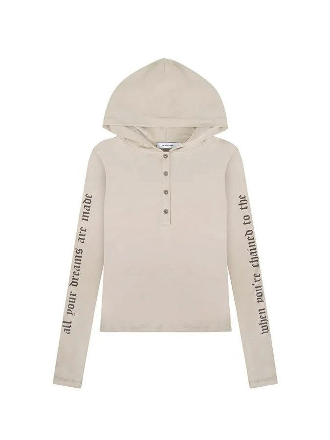 【ROCK CAKE】Sleeve Lettering Hoodie