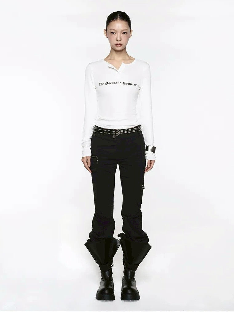 【ROCK CAKE】Syndicate Henly Neck Top