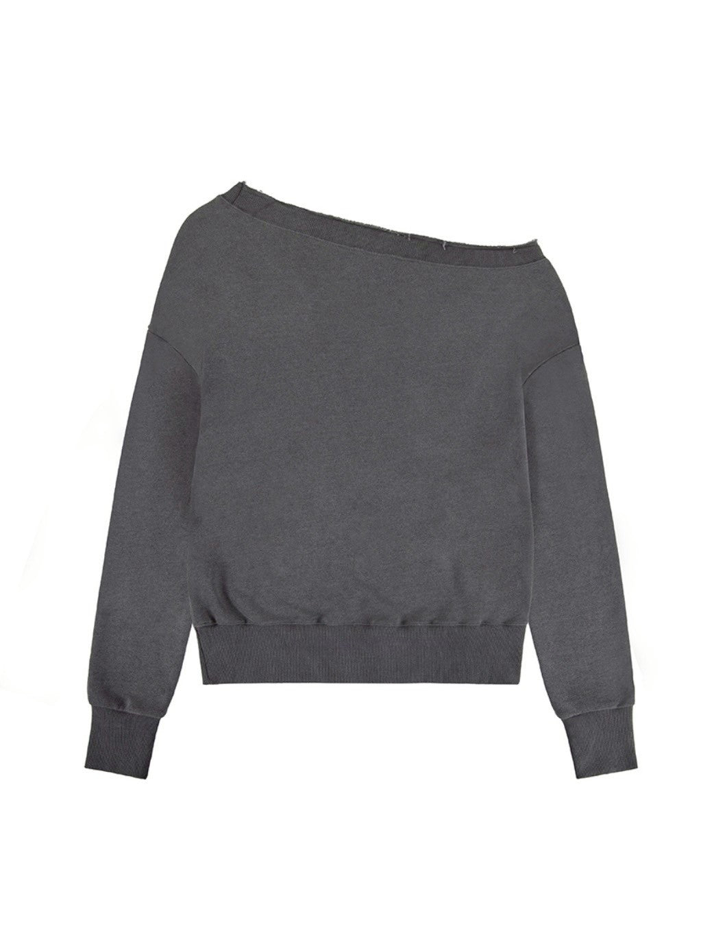 【ROCK CAKE】Washed Off Shoulder Sweatshirt