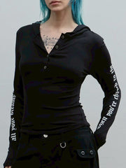 【ROCK CAKE】Sleeve Lettering Hoodie