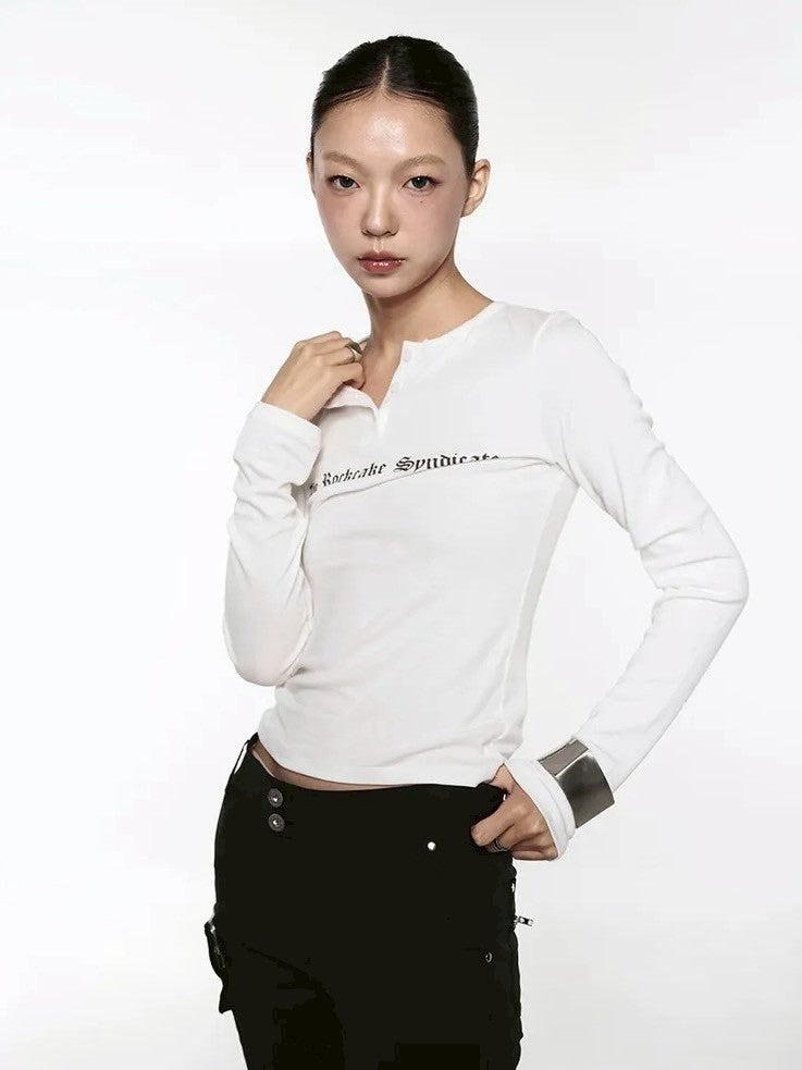 【ROCK CAKE】Syndicate Henly Neck Top