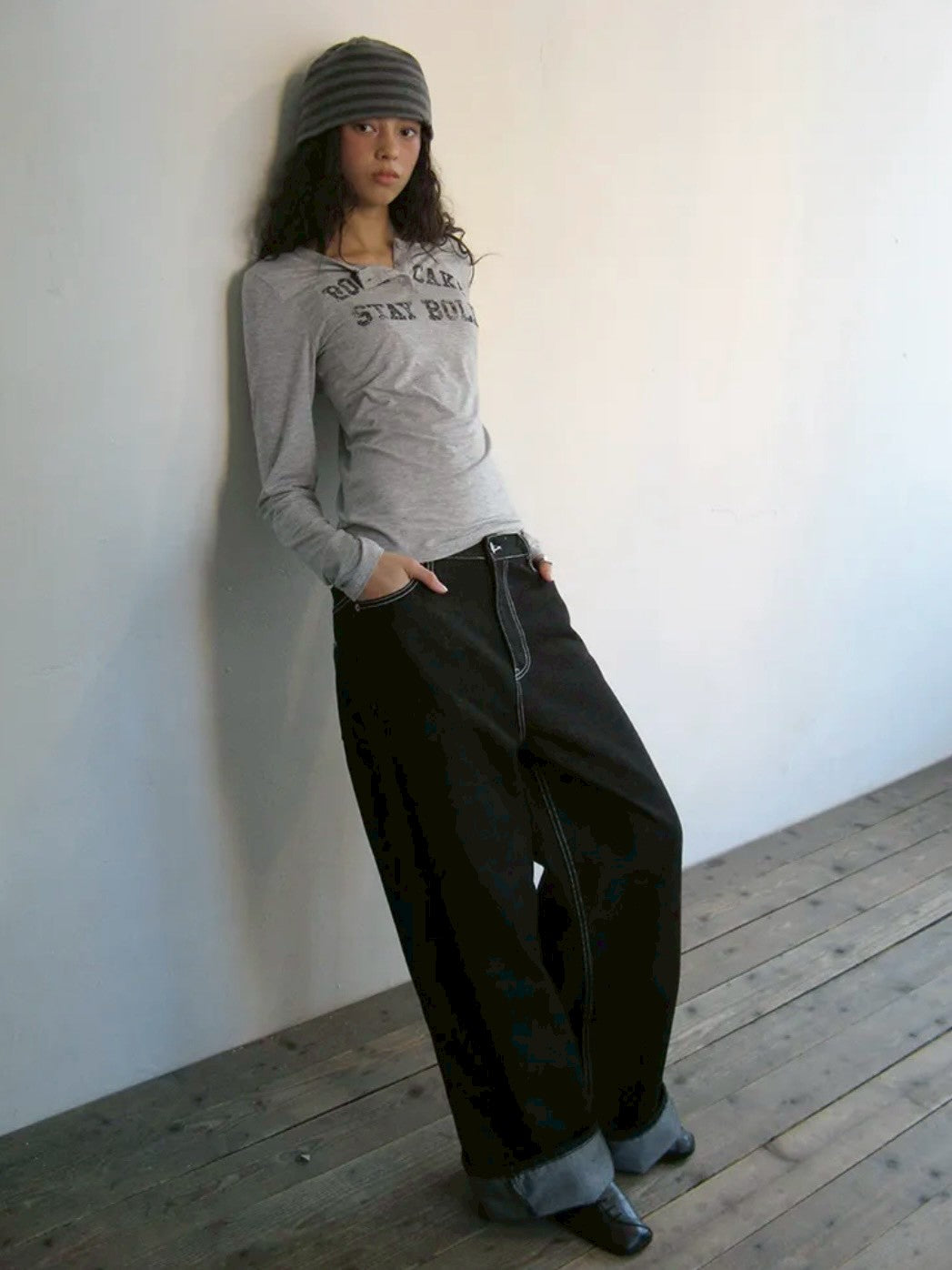 【ROCK CAKE】Classic Henly Neck Top