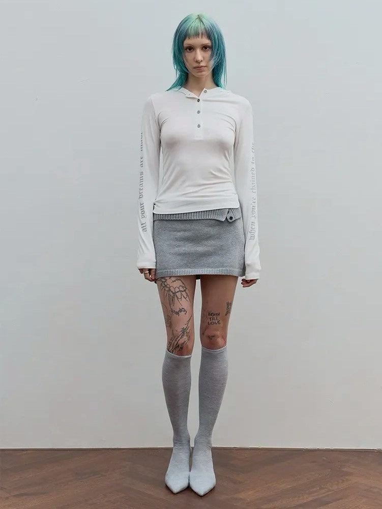 【ROCK CAKE】Sleeve Lettering Hoodie
