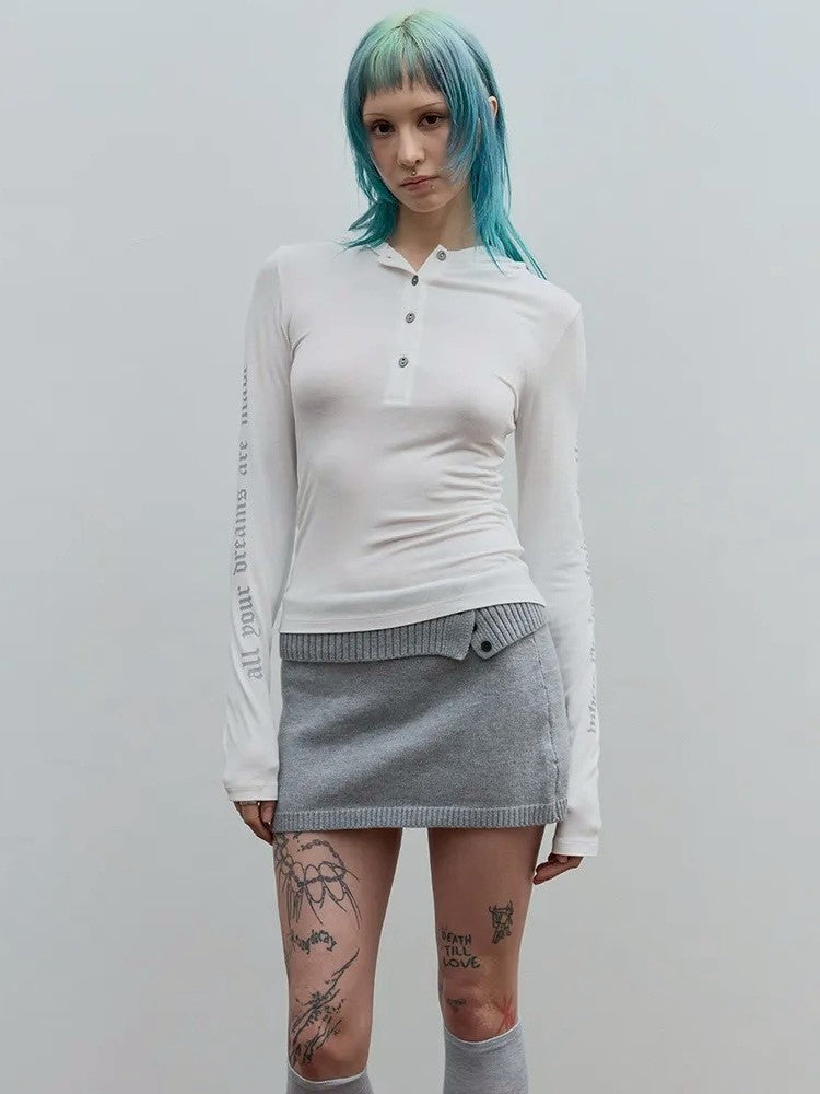 【ROCK CAKE】Sleeve Lettering Hoodie