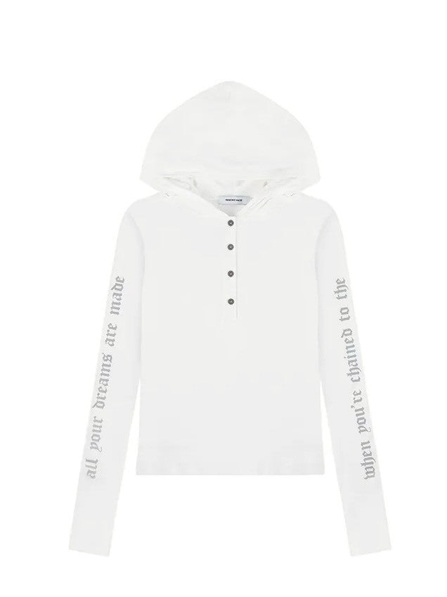 【ROCK CAKE】Sleeve Lettering Hoodie