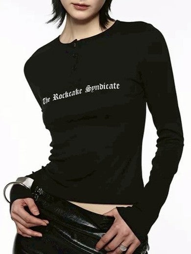【ROCK CAKE】Syndicate Henly Neck Top