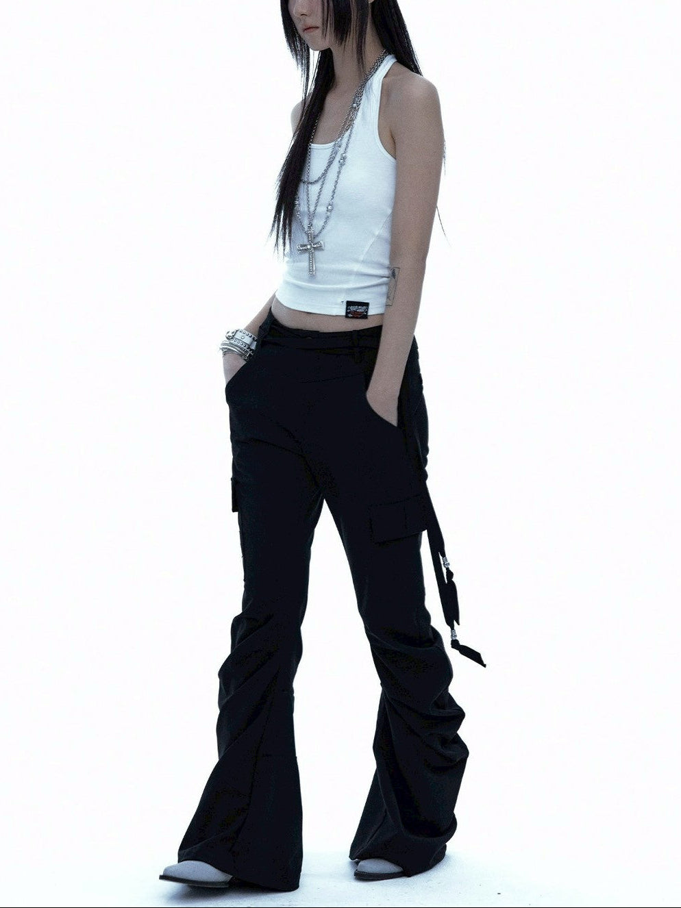 【ROUGH NECK】Drape Bootcut Pants