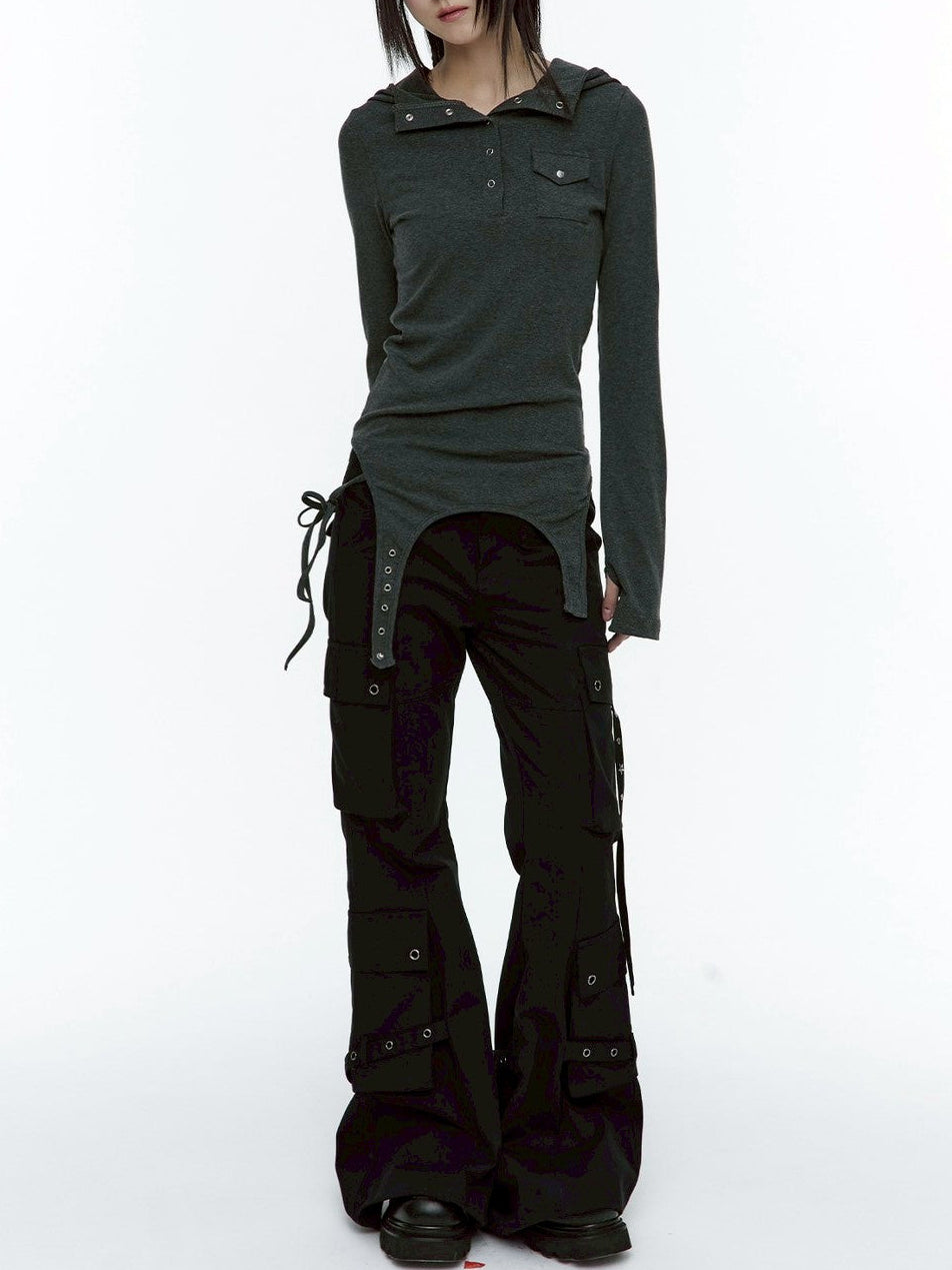 【ROUGH NECK】Bootcut Cargo Strap Pants