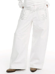 【ROUGH NECK】
Backflare Curved Pants