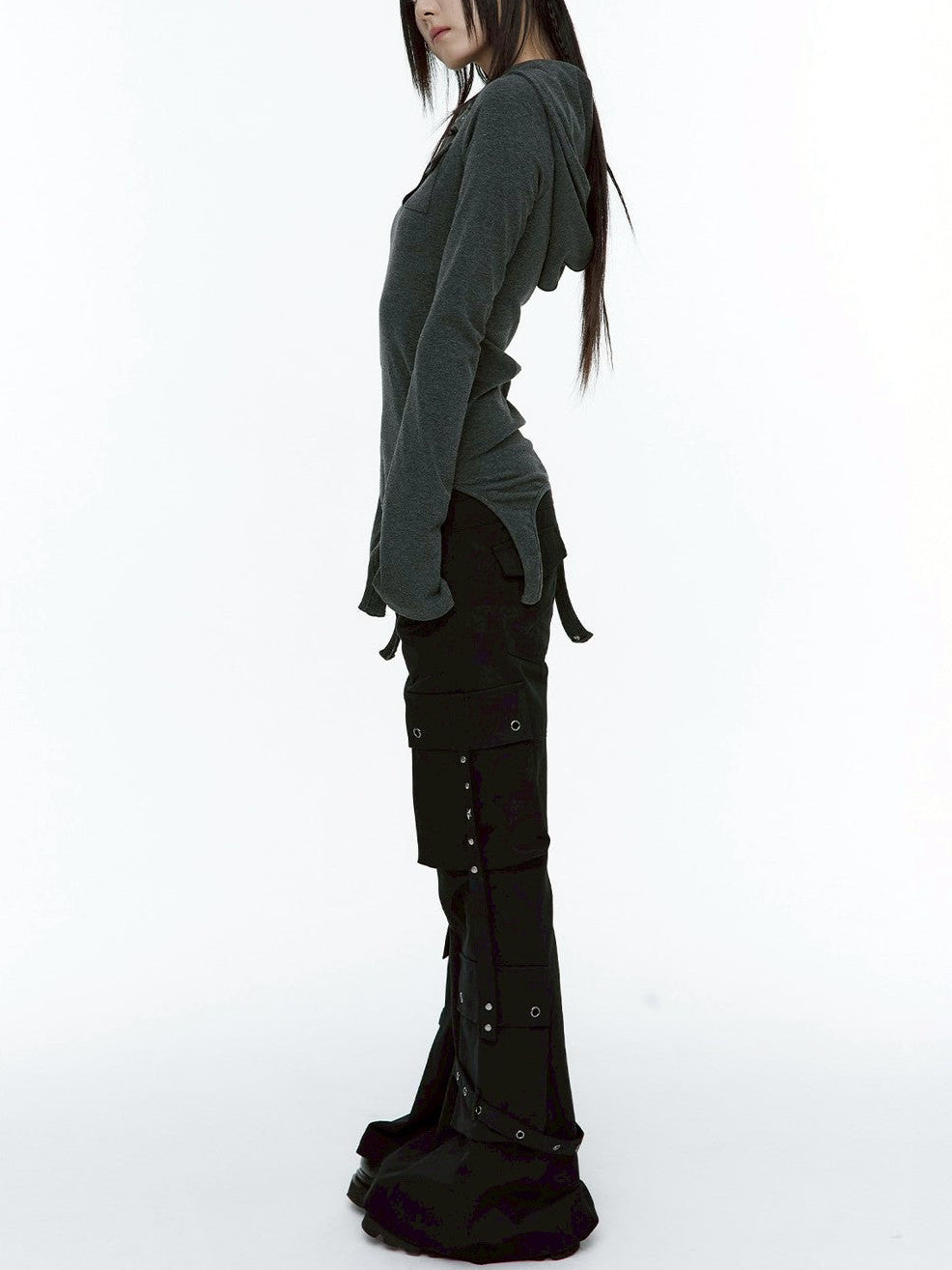 【ROUGH NECK】Bootcut Cargo Strap Pants